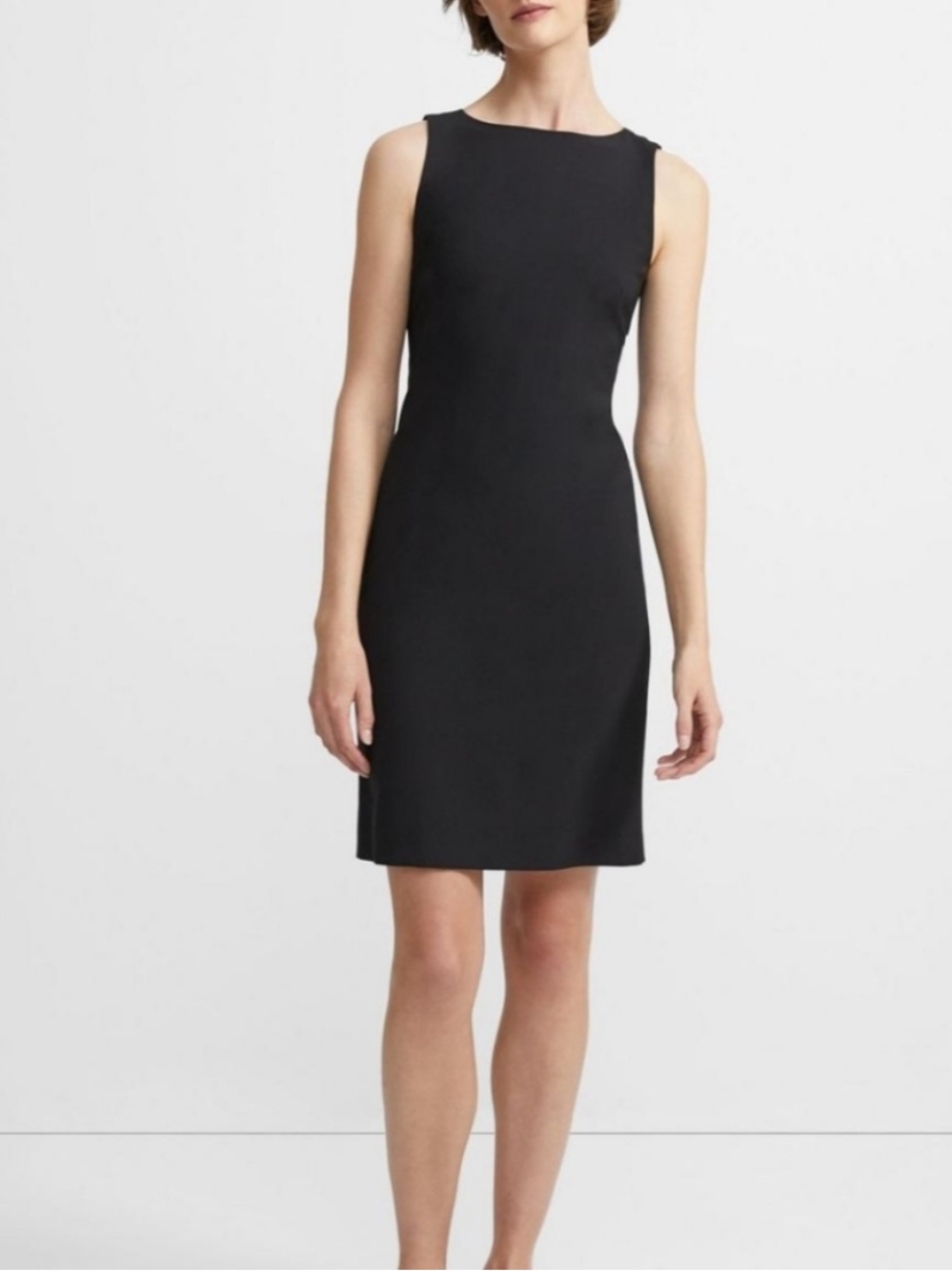 Theory Betty 2 Urban Dress Size 2 Black Sleeveless Sheath Work Office Neutral